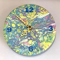 Load image into Gallery viewer, Paint Poured Ceramic Clock