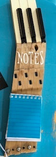 Recycled Piano Keys Note Holder